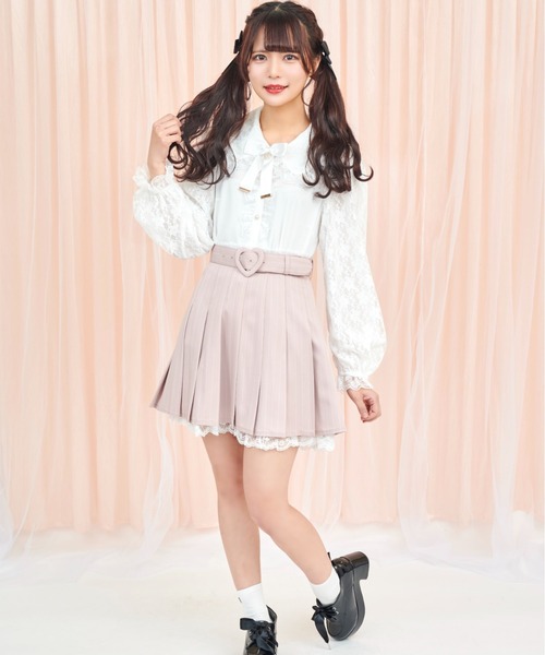 Secret Honey（シークレットハニー）の「ストライププリーツスカート（スカート・レディース・ピンク/グレー/ブラック・MEDIUM）」の14枚目の写真