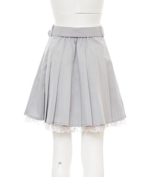 Secret Honey（シークレットハニー）の「ストライププリーツスカート（スカート・レディース・ピンク/グレー/ブラック・MEDIUM）」の8枚目の写真