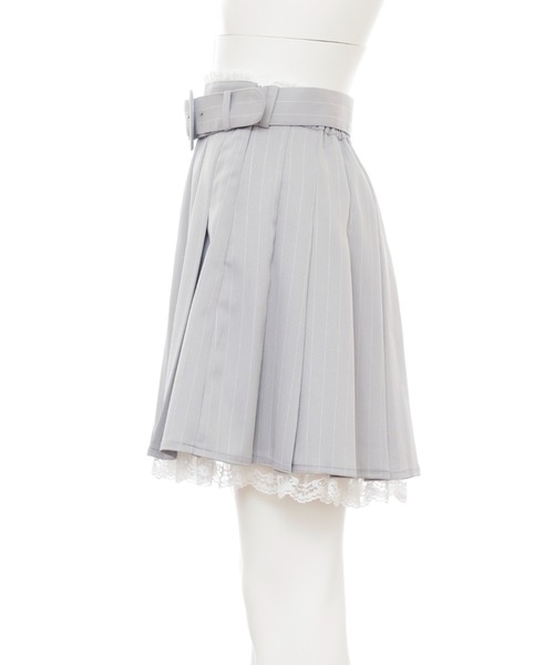 Secret Honey（シークレットハニー）の「ストライププリーツスカート（スカート・レディース・ピンク/グレー/ブラック・MEDIUM）」の11枚目の写真