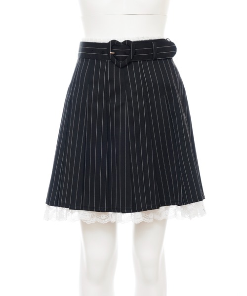 Secret Honey（シークレットハニー）の「ストライププリーツスカート（スカート・レディース・ピンク/グレー/ブラック・MEDIUM）」の9枚目の写真