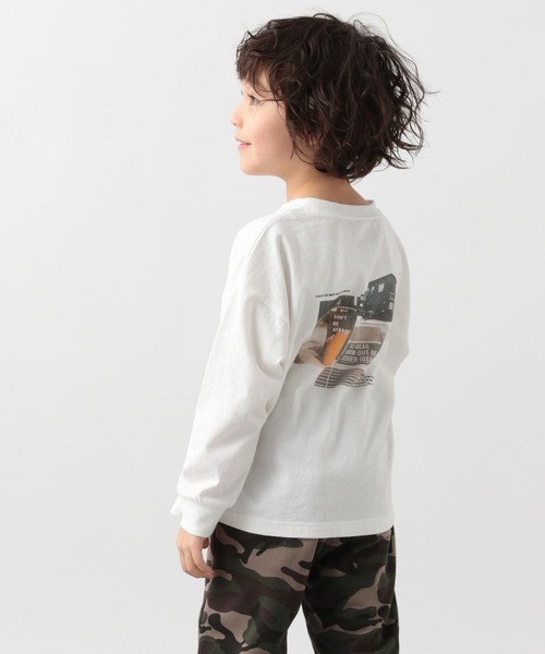 GLOBAL WORK（グローバルワーク）の「キッズ/ヘビロッTEEグラフィック長袖/264303（Tシャツ/カットソー・キッズ・ホワイト/ブラック/グレー/オフホワイト/カーキ/ダークグレー・110cm/120cm/130cm/140cm/150cm/160cm/100cm）」の2枚目の写真