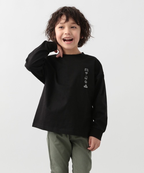 GLOBAL WORK（グローバルワーク）の「キッズ/ヘビロッTEEグラフィック長袖/264303（Tシャツ/カットソー・キッズ・ホワイト/ブラック/グレー/オフホワイト/カーキ/ダークグレー・110cm/120cm/130cm/140cm/150cm/160cm/100cm）」の20枚目の写真