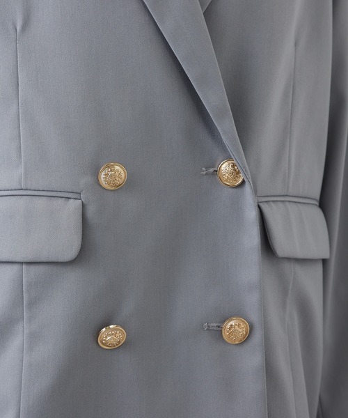 one after another NICE CLAUP（ワンアフターアナザーナイスクラップ）の「ゴールドボタンテーラードジャケット（テーラードジャケット・レディース・ネイビー/アイボリー/ブルーグレー・FREE）」の17枚目の写真