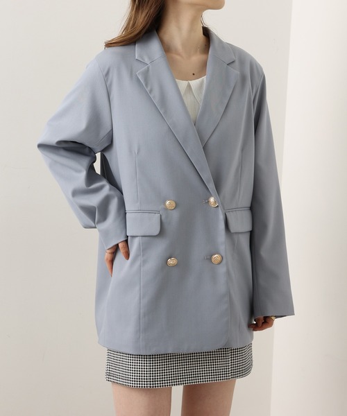 ■NICE CLAUP(ナイスクラブ)Single button jacket ロゴ刺しゅうデニムジャケット | レディースファッション通販の