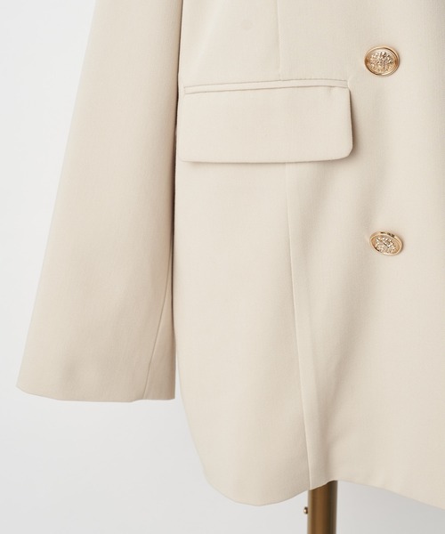 one after another NICE CLAUP（ワンアフターアナザーナイスクラップ）の「ゴールドボタンテーラードジャケット（テーラードジャケット・レディース・ネイビー/アイボリー/ブルーグレー・FREE）」の7枚目の写真