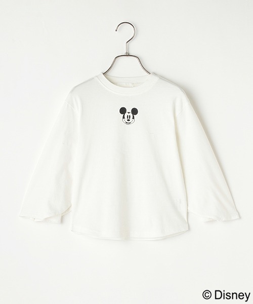 b・ROOM(ビールーム)の「【DISNEY】MICKEY/シルエットTシャツ(Tシャツ/カットソー・キッズ・ベージュ/オフホワイト/ブラック・L/S/M)」の11枚目の写真