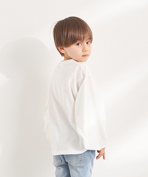 b・ROOM(ビールーム)の「【DISNEY】MICKEY/シルエットTシャツ(Tシャツ/カットソー・キッズ・ベージュ/オフホワイト/ブラック・L/S/M)」の18枚目の写真