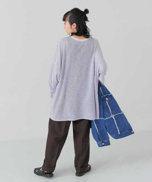 KBF（ケイビーエフ）の「センタープレスWIDEストレートパンツ（その他パンツ・レディース・アイボリー/ライトカーキ/オレンジ/ダークブラウン・ONE）」の8枚目の写真