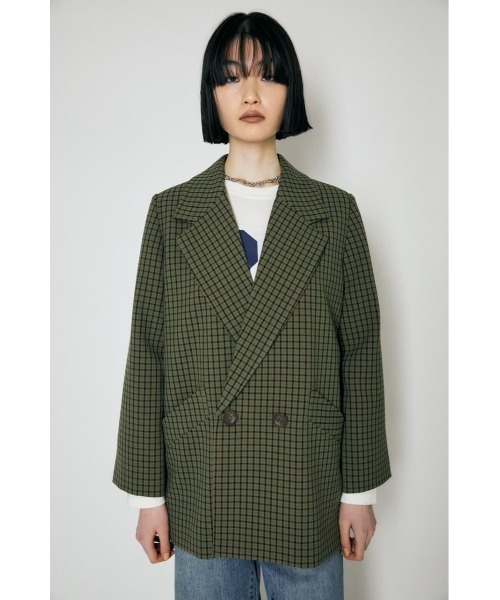 MOUSSY（マウジー）の「BOXY DOUBLE ジャケット（テーラードジャケット・レディース・ブラウン系その他/ライトベージュ/ベージュ系その他・1/2）」の4枚目の写真