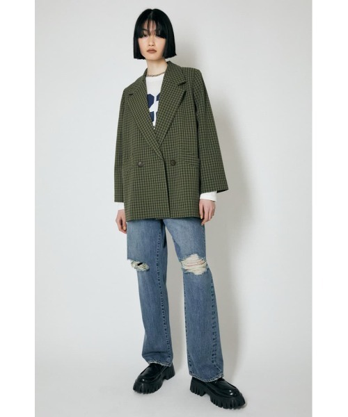 MOUSSY（マウジー）の「BOXY DOUBLE ジャケット（テーラードジャケット・レディース・ブラウン系その他/ライトベージュ/ベージュ系その他・1/2）」の8枚目の写真