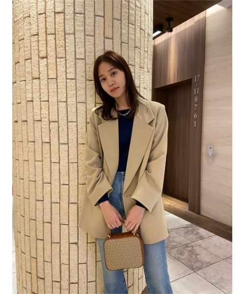 MOUSSY（マウジー）の「BOXY DOUBLE ジャケット（テーラードジャケット・レディース・ブラウン系その他/ライトベージュ/ベージュ系その他・1/2）」の22枚目の写真