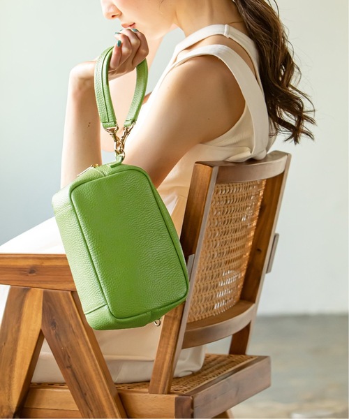 Noble（ノーブル）の「《追加5》【ch!iii】widebelt boston バッグ（ショルダーバッグ・レディース・ホワイト/ブラック/ベージュ系その他/サックスブルー/モスグリーン・FREE）」の4枚目の写真