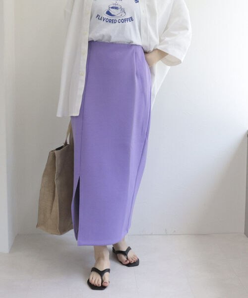 fredy couleur（フレディクルール）の「[新色追加] ダンボール タイトスカート（スカート・レディース・ライトグレー/ブラック/ライトパープル/マスタード・38）」の4枚目の写真