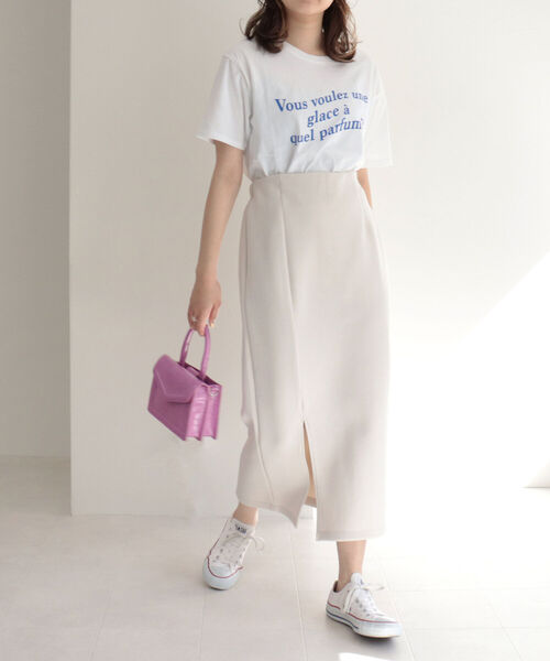 fredy couleur（フレディクルール）の「[新色追加] ダンボール タイトスカート（スカート・レディース・ライトグレー/ブラック/ライトパープル/マスタード・38）」の3枚目の写真