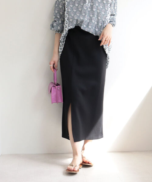 fredy couleur（フレディクルール）の「[新色追加] ダンボール タイトスカート（スカート・レディース・ライトグレー/ブラック/ライトパープル/マスタード・38）」の2枚目の写真