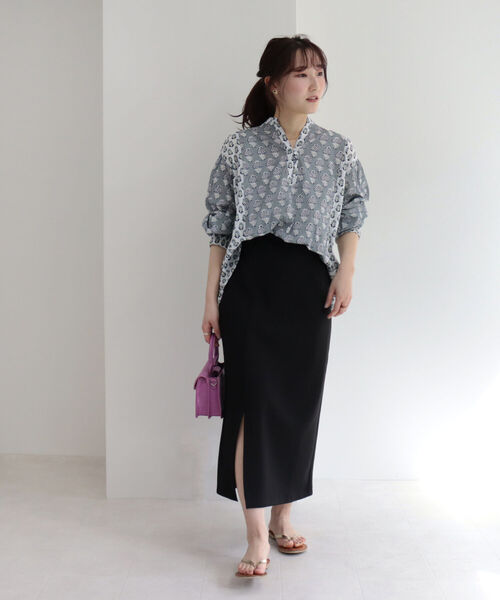 fredy couleur（フレディクルール）の「[新色追加] ダンボール タイトスカート（スカート・レディース・ライトグレー/ブラック/ライトパープル/マスタード・38）」の5枚目の写真