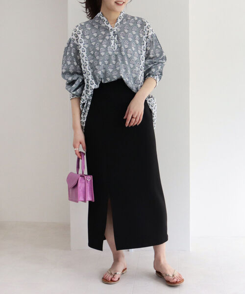 fredy couleur（フレディクルール）の「[新色追加] ダンボール タイトスカート（スカート・レディース・ライトグレー/ブラック/ライトパープル/マスタード・38）」の6枚目の写真