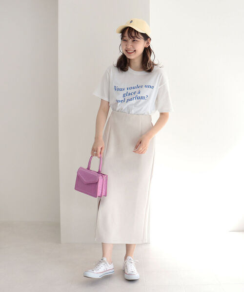 fredy couleur（フレディクルール）の「[新色追加] ダンボール タイトスカート（スカート・レディース・ライトグレー/ブラック/ライトパープル/マスタード・38）」の13枚目の写真