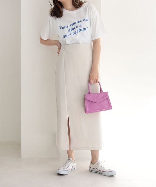 fredy couleur（フレディクルール）の「[新色追加] ダンボール タイトスカート（スカート・レディース・ライトグレー/ブラック/ライトパープル/マスタード・38）」の12枚目の写真