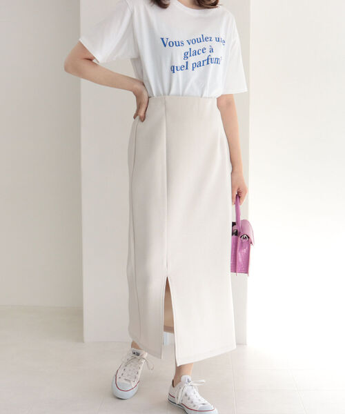 fredy couleur（フレディクルール）の「[新色追加] ダンボール タイトスカート（スカート・レディース・ライトグレー/ブラック/ライトパープル/マスタード・38）」の11枚目の写真