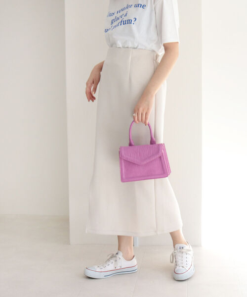 fredy couleur（フレディクルール）の「[新色追加] ダンボール タイトスカート（スカート・レディース・ライトグレー/ブラック/ライトパープル/マスタード・38）」の10枚目の写真