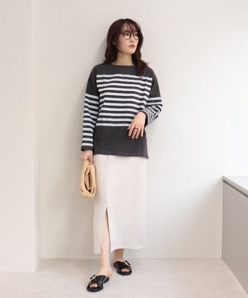 fredy couleur（フレディクルール）の「[新色追加] ダンボール タイトスカート（スカート・レディース・ライトグレー/ブラック/ライトパープル/マスタード・38）」の7枚目の写真