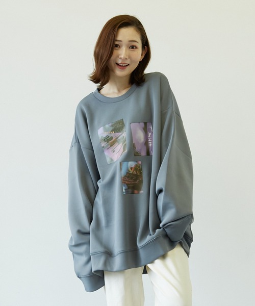 Pledge(プレッジ)の「【pledge】ダンボールポンチPT入りクルー/Nトレーナー(BL)(スウェット・メンズ・ブラック/パープル/ブルー・MEDIUM/LARGE)」の4枚目の写真