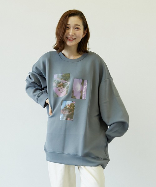 Pledge(プレッジ)の「【pledge】ダンボールポンチPT入りクルー/Nトレーナー(BL)(スウェット・メンズ・ブラック/パープル/ブルー・MEDIUM/LARGE)」の6枚目の写真