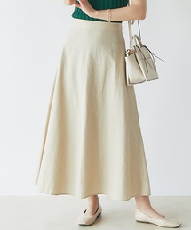 un dix cors | 美シルエット　フレンチリネンブレンドキャンパスフレアスカート(スカート)