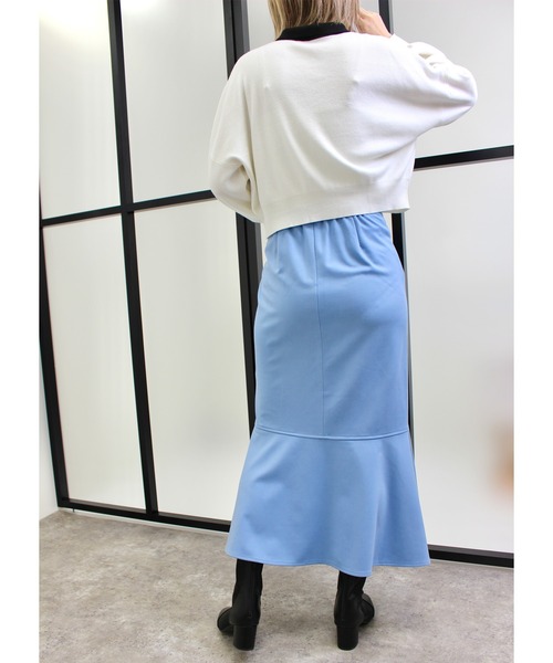 MLI'A(エムリア)の「襟付き配色カーディガン(カーディガン/ボレロ・レディース・ネイビー/ピンク/オフホワイト/ライトグレー・M)」の16枚目の写真