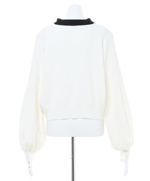 MLI'A(エムリア)の「襟付き配色カーディガン(カーディガン/ボレロ・レディース・ネイビー/ピンク/オフホワイト/ライトグレー・M)」の20枚目の写真