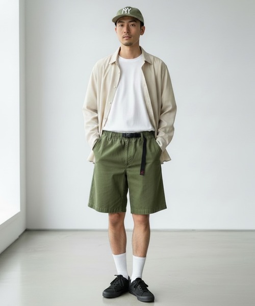 Gramicci(グラミチ)の「Gramicci /グラミチ G-SHORT ショートパンツ ハーフパンツ 2026年春夏春服 夏服(チノパンツ・メンズ・アイボリー/ブラウン/ブルー/オリーブ/イエロー/ライトグレー/レッド/ネイビー/モスグリーン/ブラック/ベージュ/ライトグリーン/パープル/チャコール/ライトブルー/ライトグレー系/ライトベージュ/ダークブラウン/レモンイエロー/ダークパープル/チョコ/ダークグレー・L/XL/S/2XL/M)」の12枚目の写真