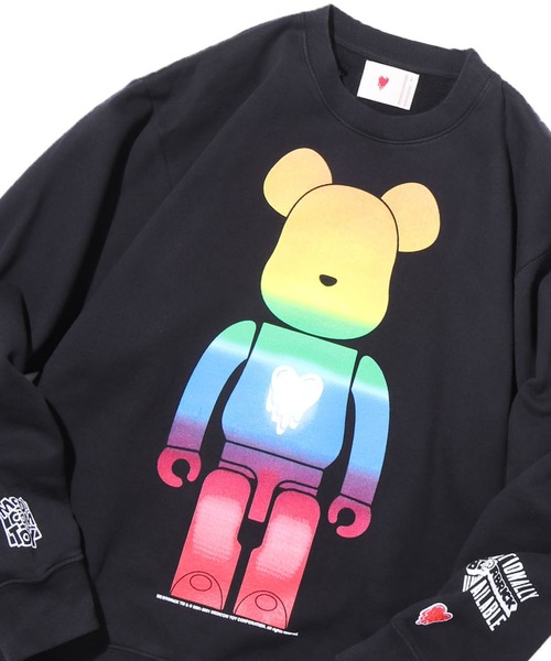 BE@RBRICK（ベアブリック）の「Emotionally Unavailable×BE@RBRICK/エモーショナリー アンアベイラブル×ベアブリック EU_BEAR_GRA_CREW_001/CREWNECK/BLACK クルーネックスウェット（スウェット・メンズ・ブラック・M/L/XL）」の5枚目の写真