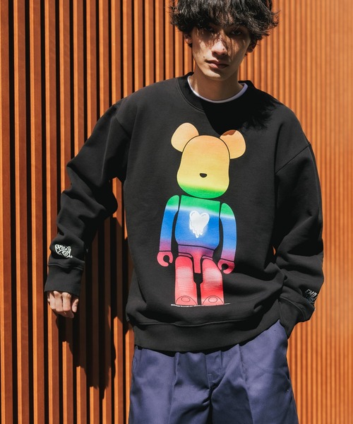 BE@RBRICK（ベアブリック）の「Emotionally Unavailable×BE@RBRICK/エモーショナリー アンアベイラブル×ベアブリック EU_BEAR_GRA_CREW_001/CREWNECK/BLACK クルーネックスウェット（スウェット・メンズ・ブラック・M/L/XL）」の11枚目の写真
