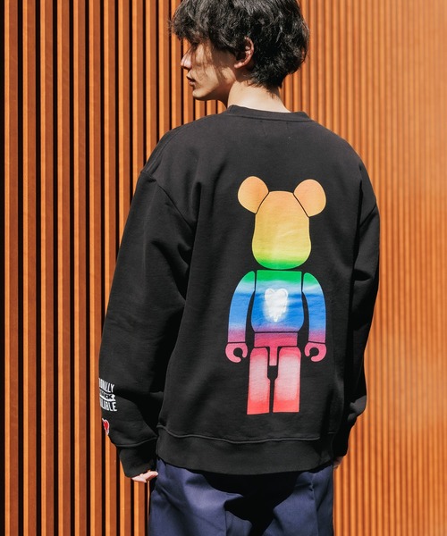 BE@RBRICK（ベアブリック）の「Emotionally Unavailable×BE@RBRICK/エモーショナリー アンアベイラブル×ベアブリック EU_BEAR_GRA_CREW_001/CREWNECK/BLACK クルーネックスウェット（スウェット・メンズ・ブラック・M/L/XL）」の12枚目の写真