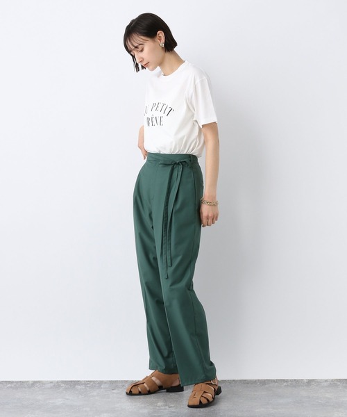 A part by(アパートバイ)の「【6/16 ヒルナンデス 紹介アイテム】カレッジプリント半袖Tシャツ 278143(Tシャツ/カットソー・レディース・チャコールグレー/オフホワイト/グリーン・FREE)」の4枚目の写真