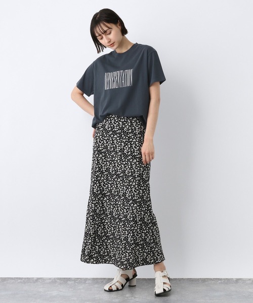 A part by(アパートバイ)の「【6/16 ヒルナンデス 紹介アイテム】カレッジプリント半袖Tシャツ 278143(Tシャツ/カットソー・レディース・チャコールグレー/オフホワイト/グリーン・FREE)」の10枚目の写真