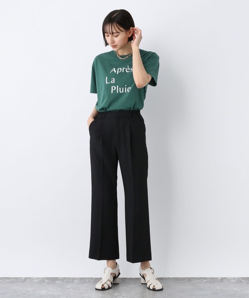 A part by(アパートバイ)の「【6/16 ヒルナンデス 紹介アイテム】カレッジプリント半袖Tシャツ 278143(Tシャツ/カットソー・レディース・チャコールグレー/オフホワイト/グリーン・FREE)」の5枚目の写真