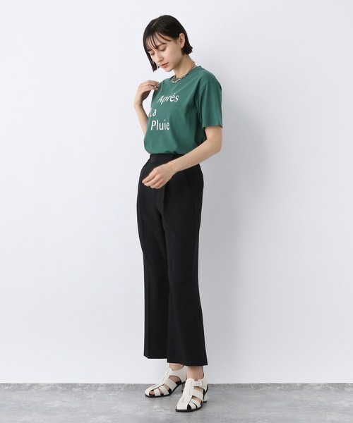 A part by(アパートバイ)の「【6/16 ヒルナンデス 紹介アイテム】カレッジプリント半袖Tシャツ 278143(Tシャツ/カットソー・レディース・チャコールグレー/オフホワイト/グリーン・FREE)」の18枚目の写真