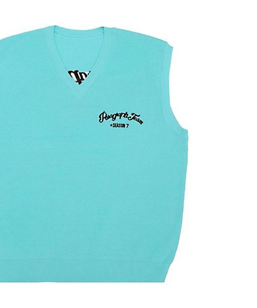 Paragraph（パラグラフ）の「【Wo】【it】【Paragraph】Arch Lettering Knit vest（ベスト・レディース・ネイビー/ブルー・FREE）」の2枚目の写真