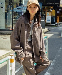 MONO-MART | 【セットアップ】ビッグシルエット コーデュロイ襟カバーオール&イージーセンタープリーツテーパードチノパン(ブルゾン)