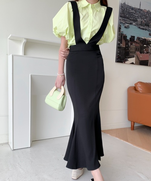 emi+（エミプラス）の「マーメイドジャンパースカート（スカート