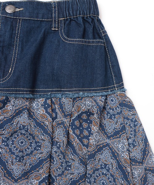 チチカカ(チチカカ)の「リメイクデニムプリントギャザーパンツ(デニムパンツ・レディース・ブラック/ブルー/ボルドー・FREE)」の20枚目の写真