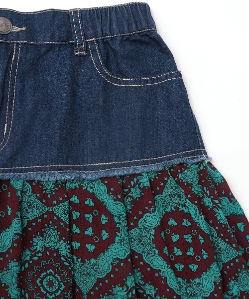 チチカカ(チチカカ)の「リメイクデニムプリントギャザーパンツ(デニムパンツ・レディース・ブラック/ブルー/ボルドー・FREE)」の22枚目の写真