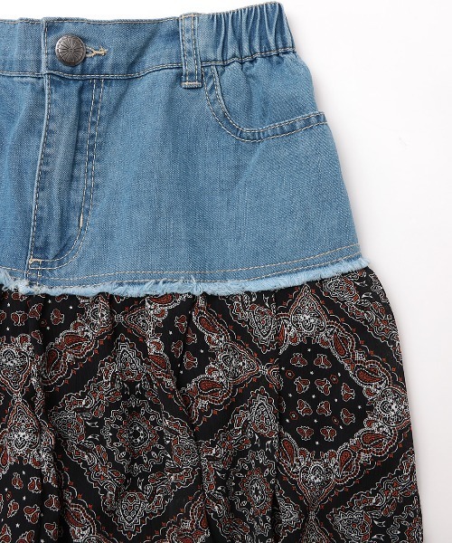 チチカカ(チチカカ)の「リメイクデニムプリントギャザーパンツ(デニムパンツ・レディース・ブラック/ブルー/ボルドー・FREE)」の18枚目の写真