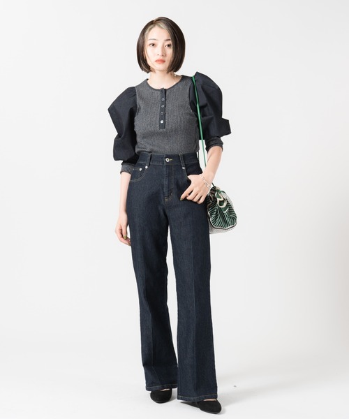 LAYMEE（レイミー）の「Etony denim pants / エトニーデニムパンツ（デニムパンツ・レディース・ブルー/ライトブルー・S/M）」の15枚目の写真