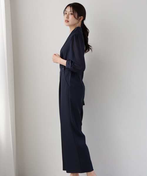 スーツ・フォーマル・ドレス HSH DRESS+ パンツドレス ジャンプスーツ シフォン S M L パーティー