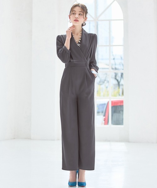 セール】ジャンプスーツ パンツドレス シフォン S M L