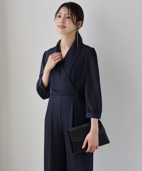 ドレスプラス DRESS+ ジャンプスーツ パンツドレス シフォン