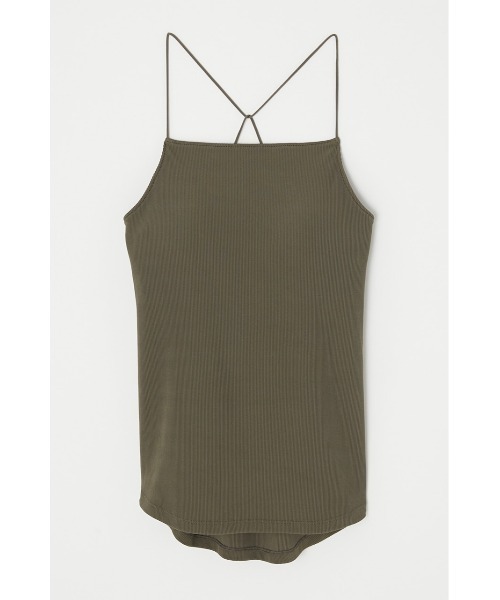 MOUSSY（マウジー）の「NARROW STRAP CROSS BACK キャミソール（キャミソール・レディース・ホワイト/ブラック/ライトカーキ・FREE）」の14枚目の写真